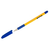 Ручка шариковая OfficeSpace "Yellow Stone", синяя, 0,7мм, грип, штрихкод