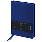 Ежедневник датированный 2021г., A5, 184л., кожзам, Berlingo "Western", синий, с резинкой