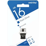 Память Smart Buy "OTG POKO" 16GB USB2.0/microUSB, Flash Drive черный