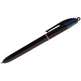 Ручка шариковая автоматическая Bic "4Colors" 4цв., 1,0мм, черный корпус, классические цвета