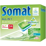 Таблетки для посудомоечных машин Somat "Pro Nature", 34шт.