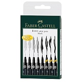 Набор капиллярных ручек Faber-Castell "Pitt Artist Pen" черные, 8шт., 0,1/0,3/0,5/0,7/1,5/B/SB/SC