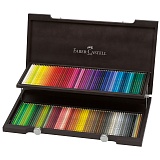 Карандаши цветные художественные Faber-Castell "Polychromos" 120цв., заточен., дерев. коробка