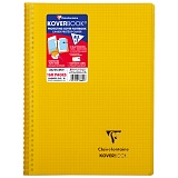 Бизнес-тетрадь 80л., А4, клетка на гребне Clairefontaine "Koverbook", 90г/м2, пластик. обложка, желтая