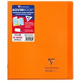 Бизнес-тетрадь 48л., 170*220мм, клетка Clairefontaine "Koverbook", 90г/м2, пластик. обложка, оранжевая