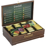 Подарочный набор чая Greenfield, 8 видов по 12 фольг. пакетиков, деревянная шкатулка