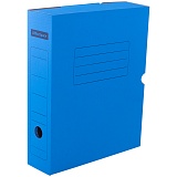 Короб архивный с клапаном OfficeSpace, микрогофрокартон,  75мм, синий, до 700л.