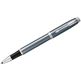 Ручка-роллер Parker "IM Light Blue Grey CT" черная, 0,8мм, подар. уп.