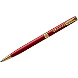 Ручка шариковая Parker "Sonnet Red GT Slim" черная, 1,0мм, поворот., подар. уп.