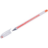 Ручка гелевая Crown "Hi-Jell Color" оранжевая, 0,7мм