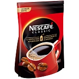 Кофе растворимый Nescafe "Classic", гранулированный/порошкообразный, с молотым, мягкая упаковка, 190г
