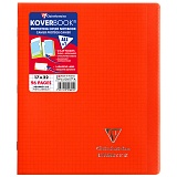 Бизнес-тетрадь 48л., 170*220мм, клетка Clairefontaine "Koverbook", 90г/м2, пластик. обложка, красная