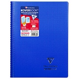 Бизнес-тетрадь 80л., А4, клетка на гребне Clairefontaine "Koverbook", 90г/м2, пластик. обложка, темно-синяя