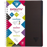 Бизнес-тетрадь 120л., А4+, клетка на гребне Clairefontaine "Evolutiv'Book", 90г/м2, пластик. обложка, черная