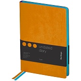 Ежедневник недатир. A5, 136л., кожзам, Berlingo "Fuze", цветной срез, оранжевый