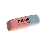 Ластик Milan "860", скошенный, комбинированный, натуральный каучук, 47*14*7мм