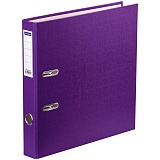 Папка-регистратор OfficeSpace, 50мм, бумвинил, с карманом на корешке, фиолетовая