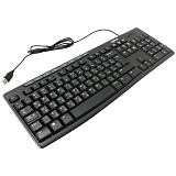 Клавиатура Logitech K200, USB, мультимедийная, черный