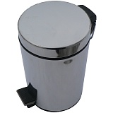 Ведро-контейнер для мусора (урна) Solinne,  5л, нержавеющая сталь, хром