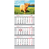 Календарь квартальный 3 бл. на 3 гр. OfficeSpace Standard "Символ года", с бегунком, 2021г.