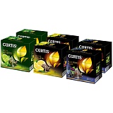 Чай Curtis, ассорти 3 вида, "Fresh Mojito", "Sunny Lemon", "Blue berries blues" аромат, 6 пачек*20 пакетиков-пирамидок по 1,7г, спайка