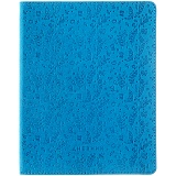 Дневник 1-11 кл. 48л. ЛАЙТ "Leaves pattern. Blue", иск. кожа, ляссе, тиснение