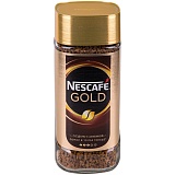 Кофе растворимый Nescafe "Gold", сублимированный, с молотым, тонкий помол, стеклянная банка, 95г