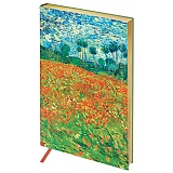 Записная книжка А5 80л. ЛАЙТ, кожзам, Greenwich Line "Vision. Van Gogh. Poppy field", тон. блок, зол