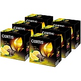 Чай Curtis "Sunny Lemon", черный, аромат, 6 пачек*20 пакетиков-пирамидок по 1,7г, спайка