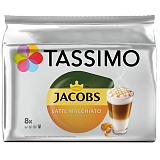 Кофе в капсулах Jacobs "Latte Macchiato Caramel", капсула 33,5 г, 8 капсул, для машины Tassimo