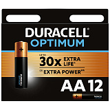 Батарейка Duracell Optimum AA (LR6) алкалиновая, 12BL