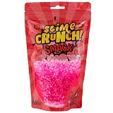 Слайм Slime Crunch-slime "Smack", розовый, с пенопласт.шариками, с ароматом земляники, 200г, дой-пак