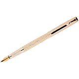 Ручка перьевая Delucci "Celeste",  черная, 0,8мм, цвет корпуса -  золото, подарочный футляр