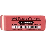 Ластик Faber-Castell "Latex-Free", скошенный, синтетический каучук, 60*18*8мм