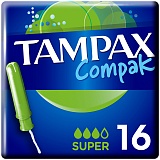 Тампоны Tampax "Compak Super", 16шт. (ПОД ЗАКАЗ)