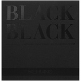 Альбом для эскизов и зарисовок 20л. 200*200мм на склейке "BlackBlack", 300г/м2, черная бумага