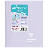 Тетрадь 80л., А5, клетка на гребне Clairefontaine "Koverbook Blush", 90г/м2, пластик. обложка, сиреневая