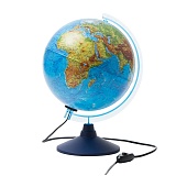 Глобус физико-политический Globen, 25см, с подсветкой на круглой подставке