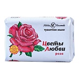 Мыло туалетное Невская Косметика "Цветы любви. Роза", бумажная обертка, 90г