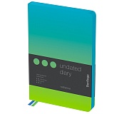 Ежедневник недатир. B6, 136л., кожзам, Berlingo "Radiance", голубой/зеленый градиент