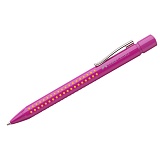Ручка шариковая автоматическая Faber-Castell "Grip 2010" синяя, 1,0мм, трехгран., розовый корпус