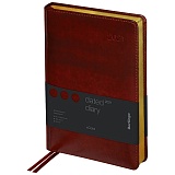 Ежедневник датированный 2021г., А5, 184л., кожзам, Berlingo "xGold", зол. срез, коричневый