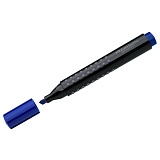 Маркер перманентный Faber-Castell "Grip 1503" синий, скошенный, 5,0мм