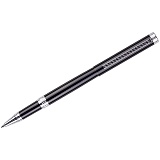 Ручка-роллер Delucci "Classico", черная, 0,6мм, цвет корпуса - черный/хром, поворот., подар.уп.