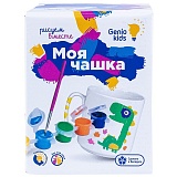 Набор для детского творчества Genio Kids "Моя чашка", краски акриловые - 6 шт., кисточка, чашка