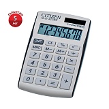 Калькулятор карманный Citizen SLD-322BK, 8 разрядов, двойное питание, 64*105*9мм, белый/черный