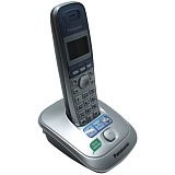 Телефон беспроводной Panasonic KX-TG2511RUS, монохром. дисплей, АОН, 50 номеров, голубой/серебро