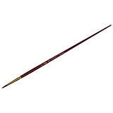 Кисть художественная синтетика бордовая Гамма "Вернисаж", круглая №12, длинная ручка