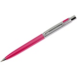 Ручка шариковая Berlingo "Silver Arrow", хром/фуксия, 0,7мм, синяя, кнопочн., инд.упак.