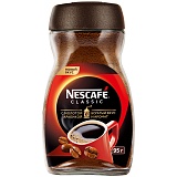 Кофе растворимый Nescafe "Classic", гранулированный/порошкообразный, с молотым, стеклянная банка, 95г